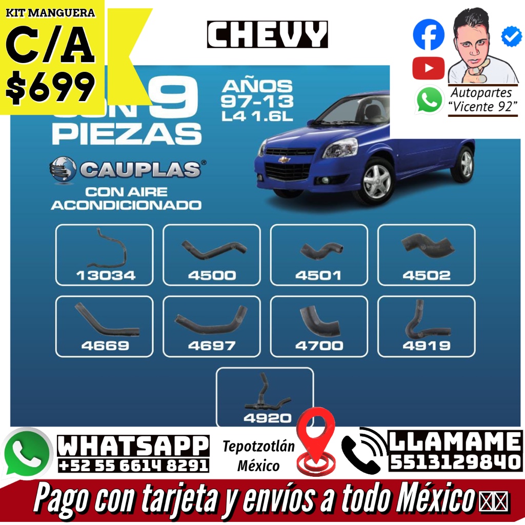 KIT MANGUERAS C/A 1