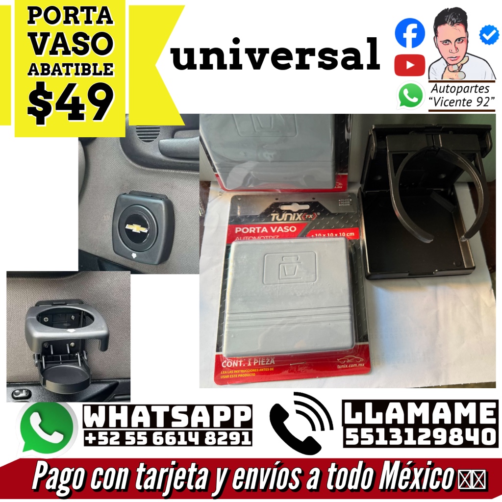 PORTA VASO ABATIBLE
