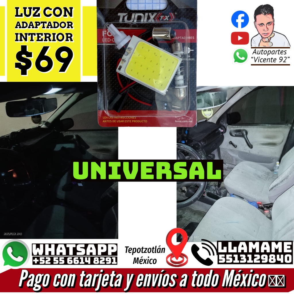 PLACA LUZ LED INTER TIPO FUSIBLE