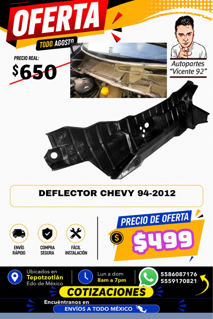 DEFLECTOR DE AGUA GM