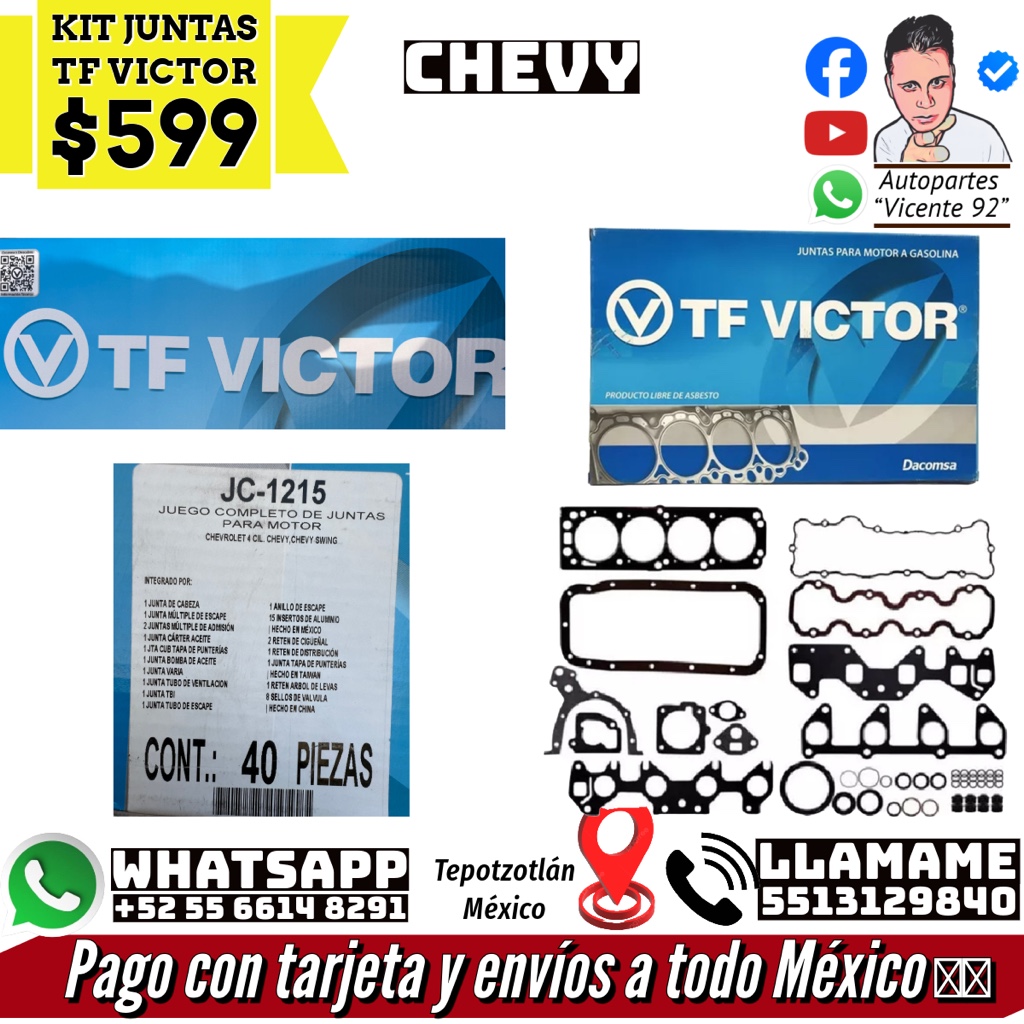 KIT JUNTAS TF VICTOR CHEVY