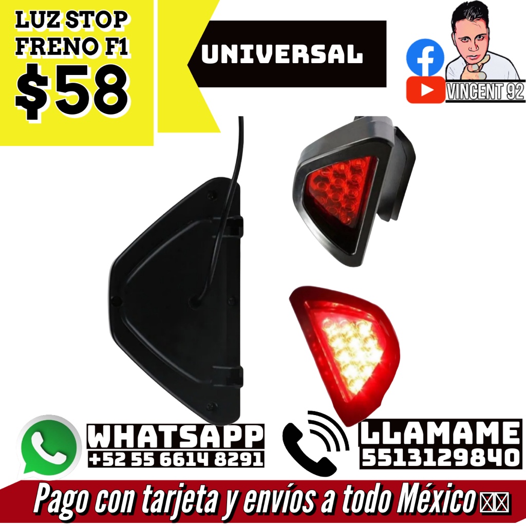 LUZ STOP CALAVERA PARA MOTO
