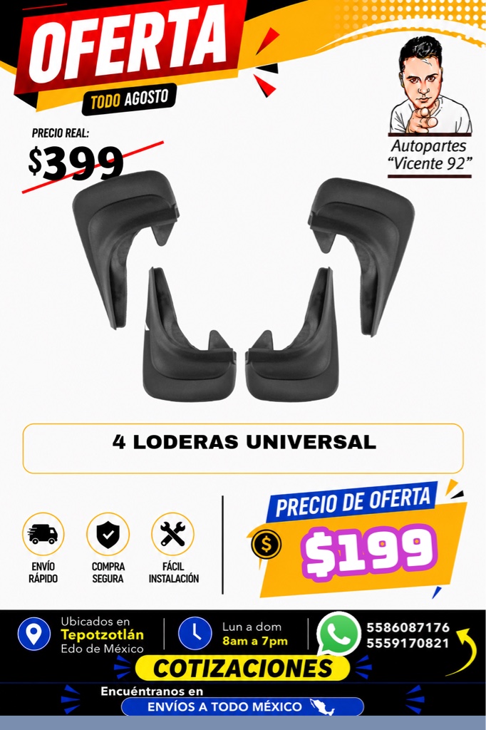 KIT 2 LODERAS PANTALES