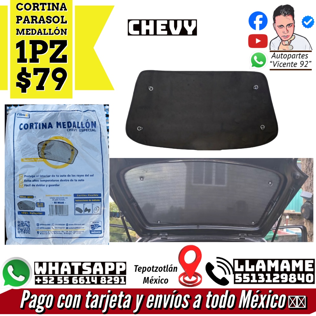 CORTINA MEDALLÓN CHEVY