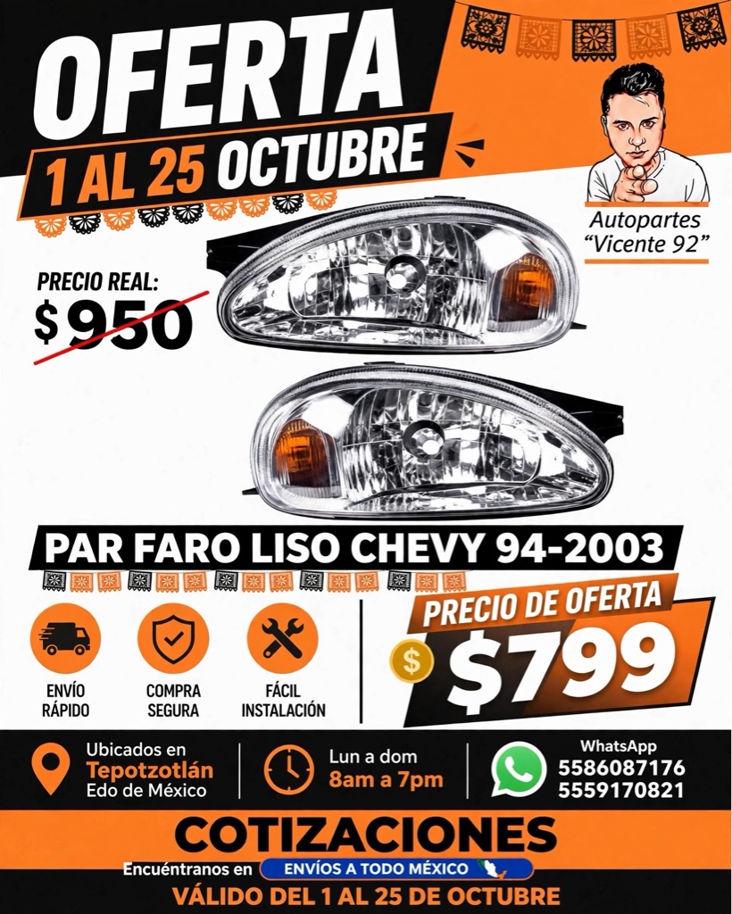 FARO IZQ CHEVY C1 (162