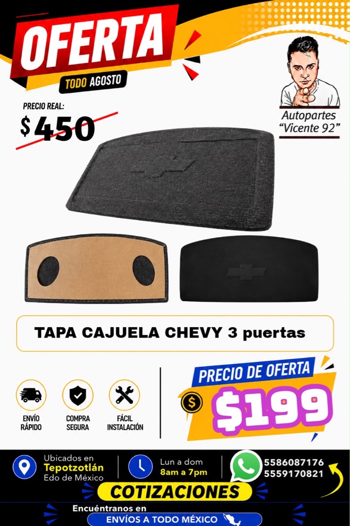 TAPA TRASERA EMBLEMA