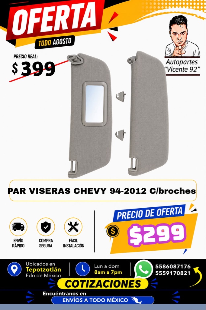 VISERAS CHEVY (2pz)