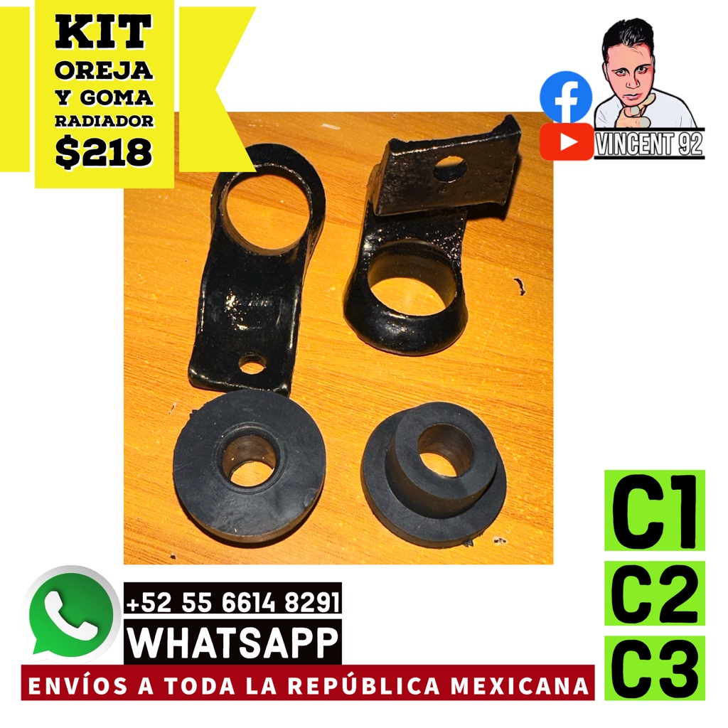 KIT OREJA Y GOMA RADIADOR