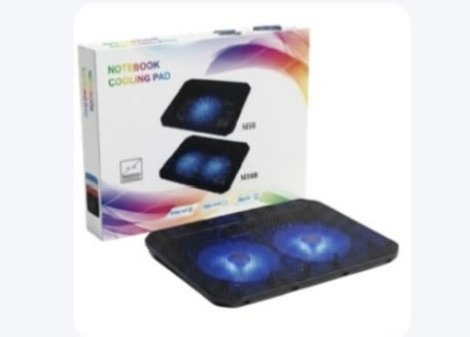 Base refrigeradora para laptop doble ventilador led azul