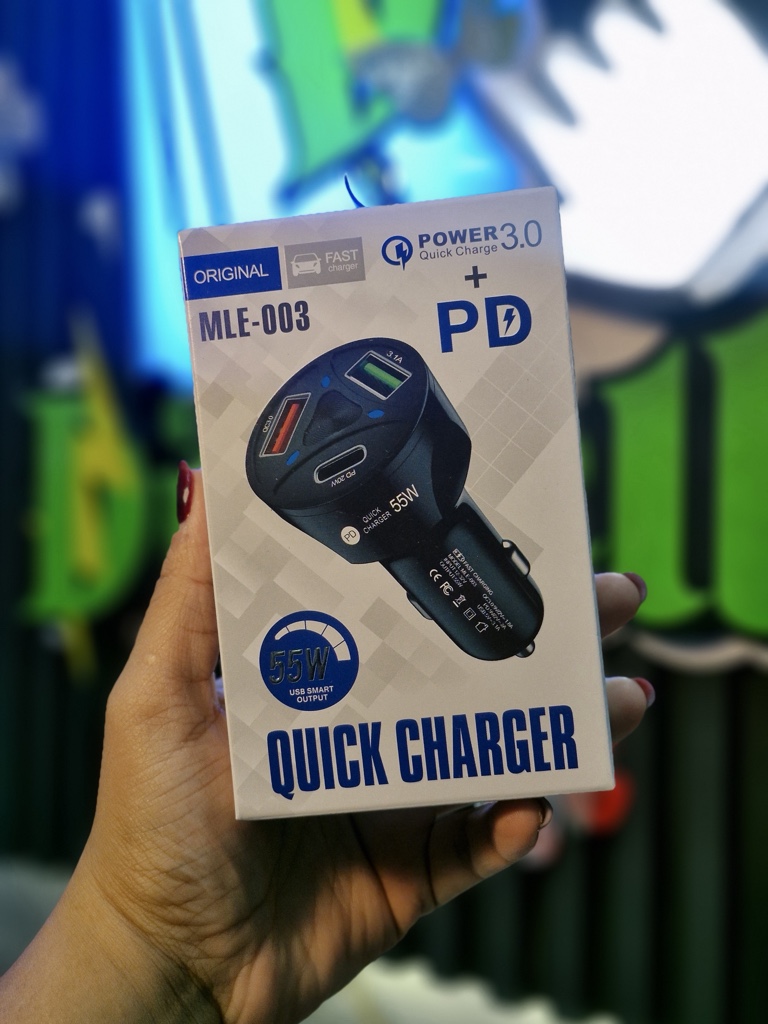 Adaptador cargador para carro 55W