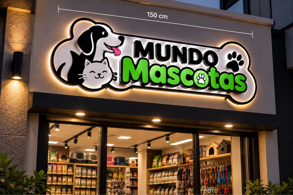 Aviso volumetrico luminoso con luces Led