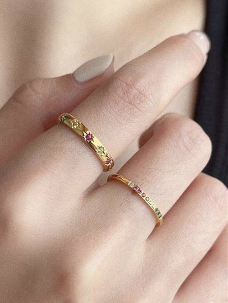 Set de 2 anillos de estrella