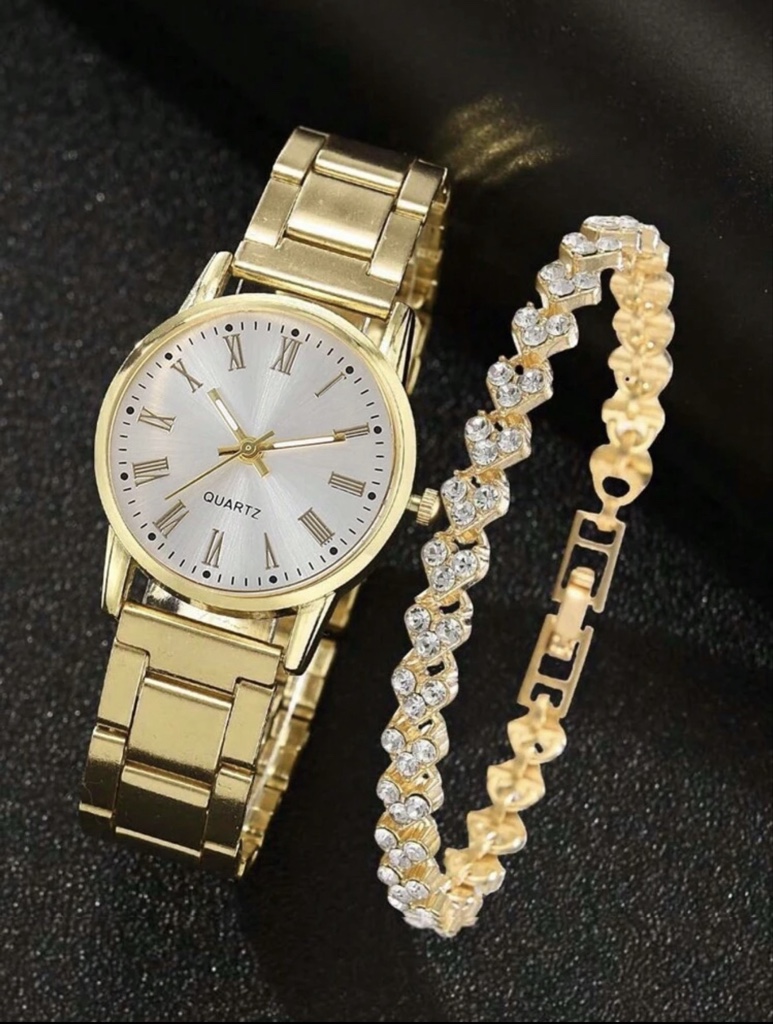 Reloj dorado Quartz