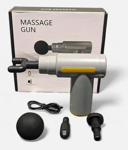 Pistola de masaje gris