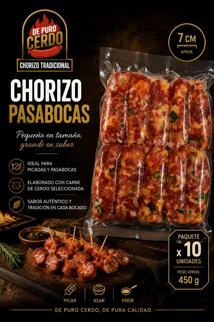 Chorizo tradicional x 10 und 450 gr