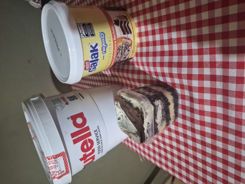 Bolo de pote Nutella com Galak