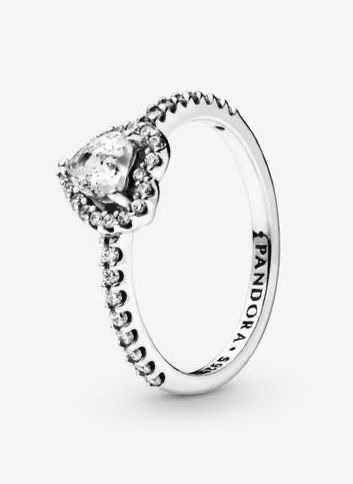 Anillos corazón transparente
