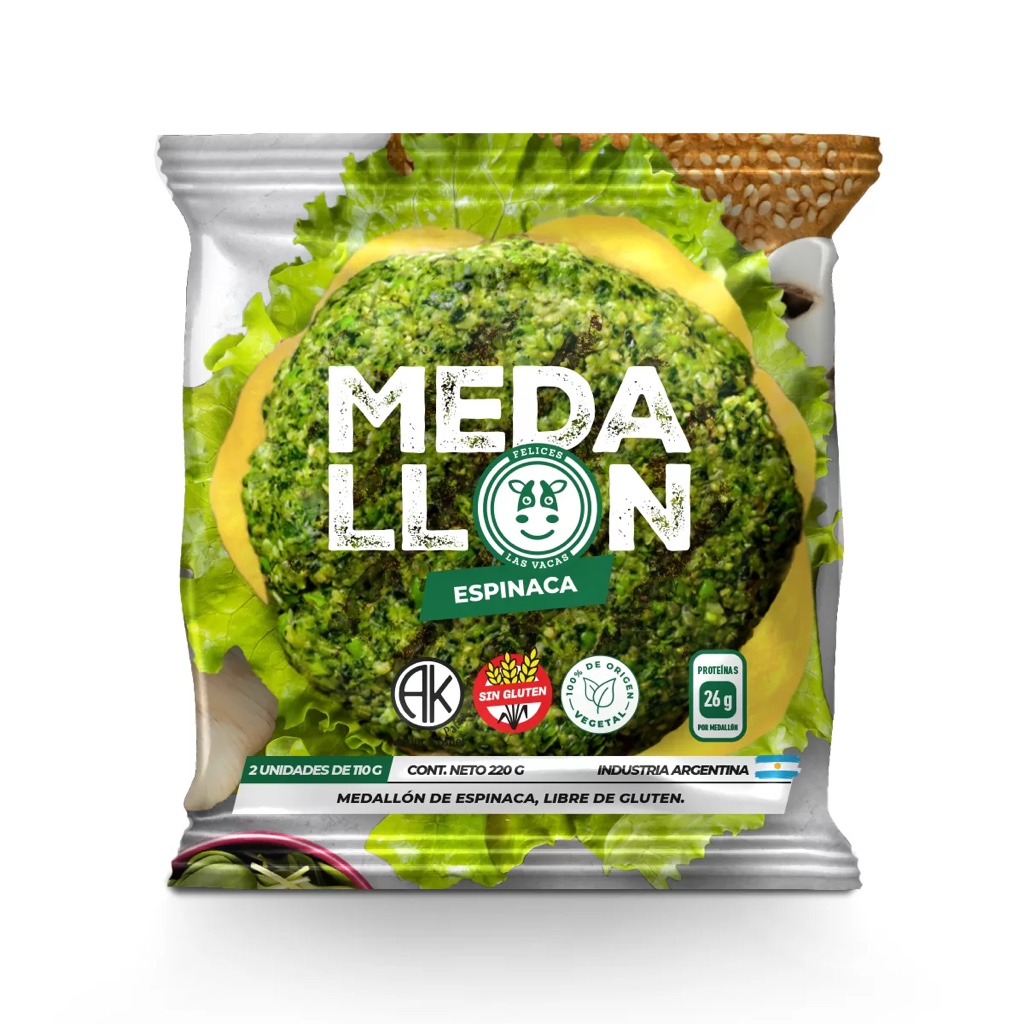 MEDALLON ESPINACA FELICES LAS VACAS