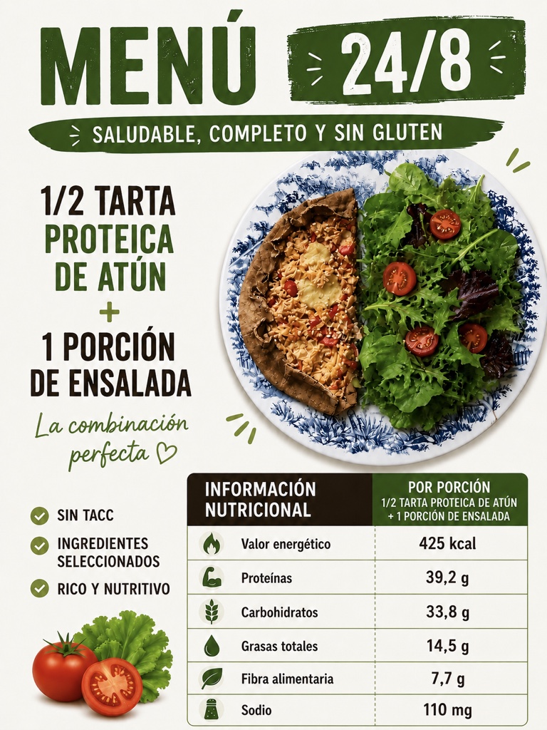 TARTA DE ATUN CON ENSALADA