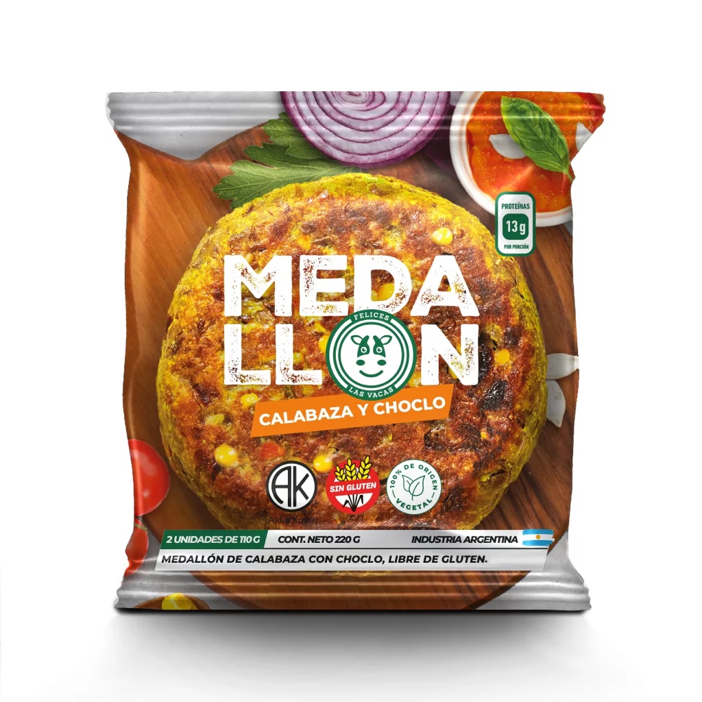 MEDALLON DE CALABAZA FELICES LAS VACAS