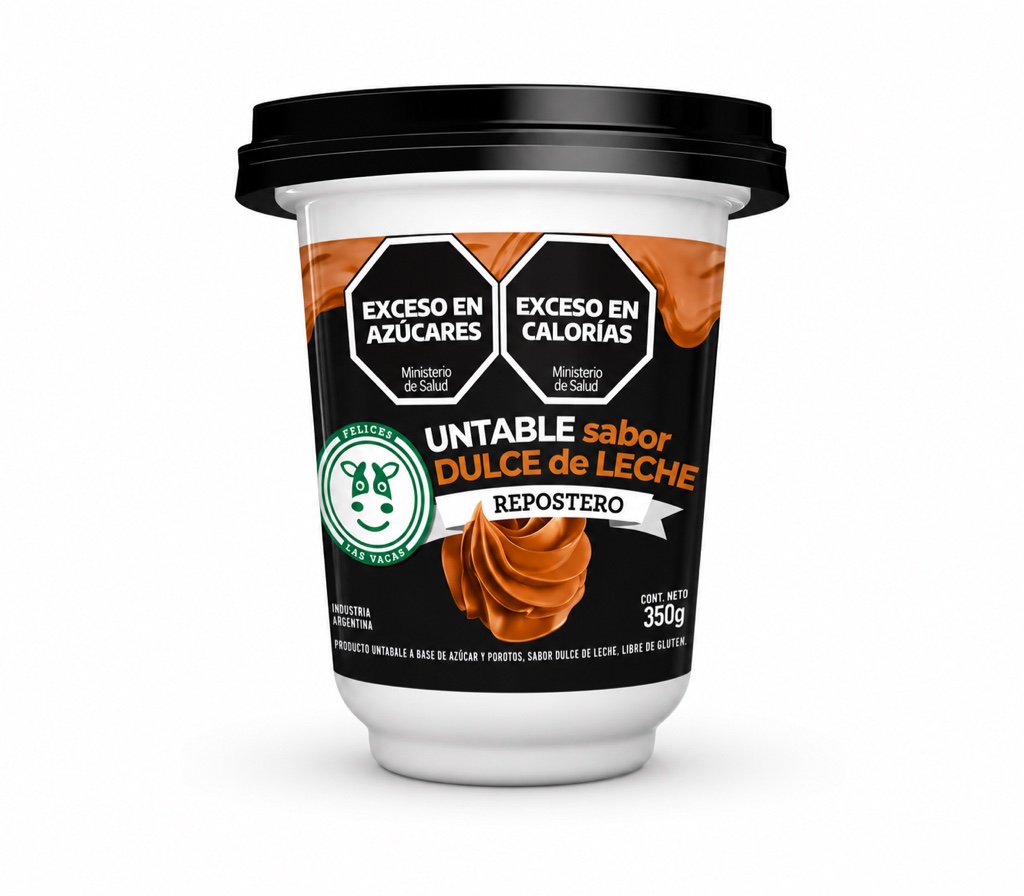 UNTABLE PARA PASTELERIA SABOR DULCE DE LECHE FELICES LAS VACAS
