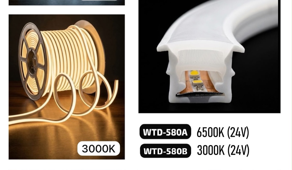 Cinta cálida led flexible para perfil