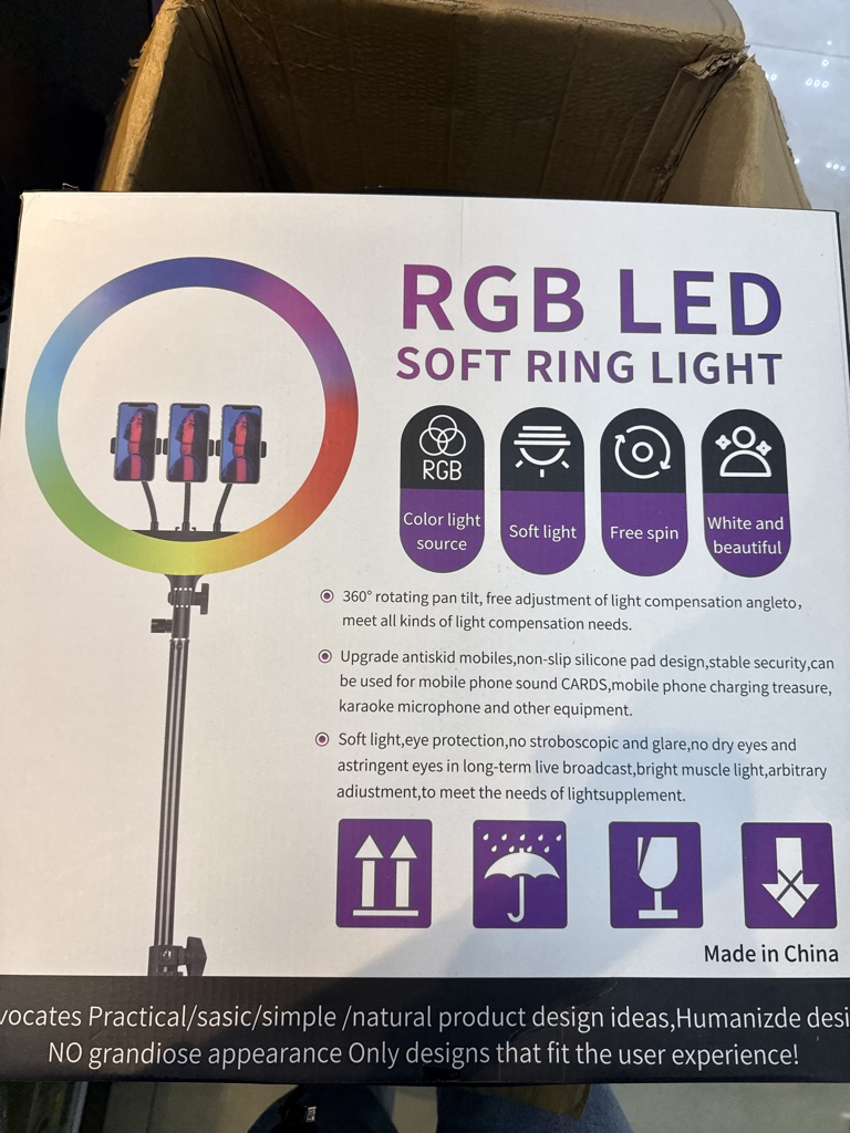 Aro de luz grande Rgb