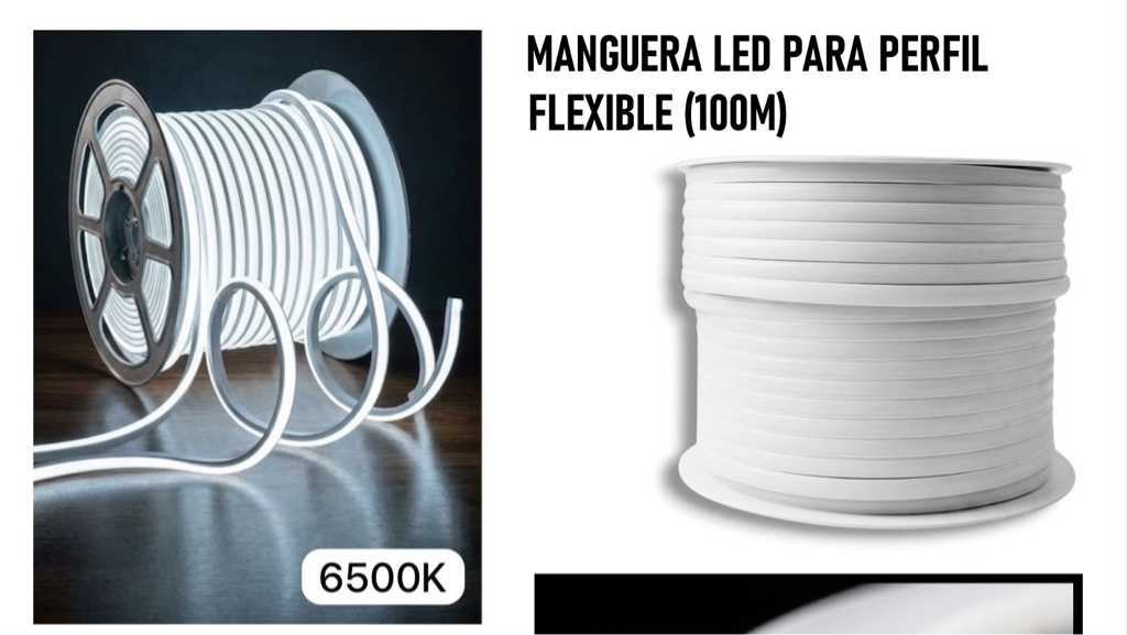Cinta blanca para perfil flexible