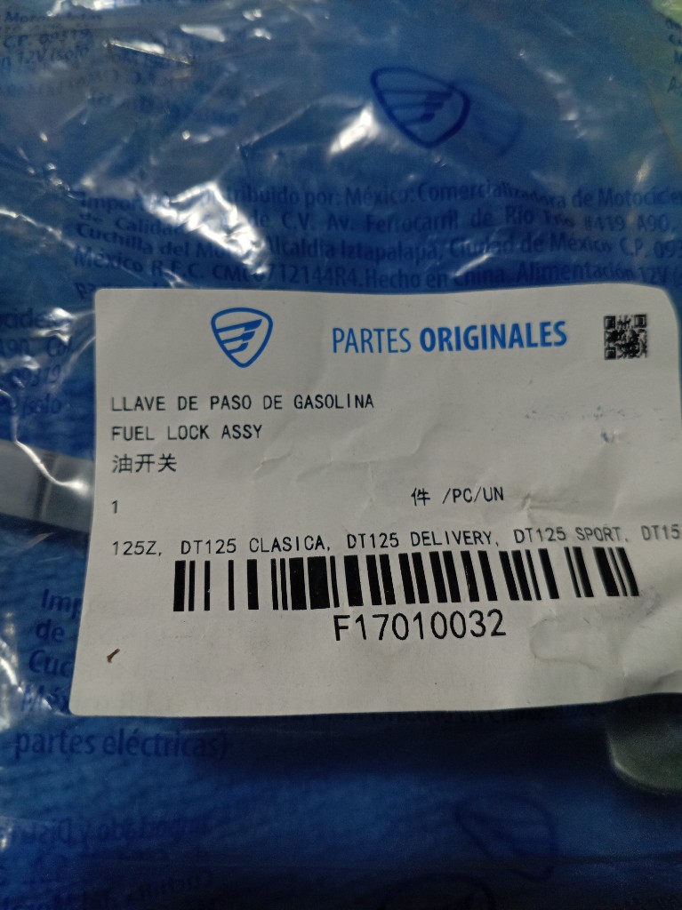 Llave gas 125z original (4)2933