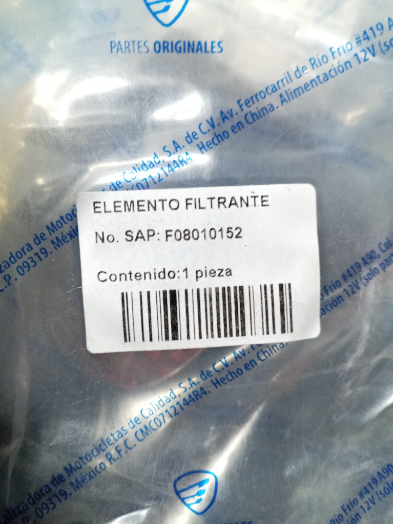 Filtro de aire vitalia 150 motoneta 2671