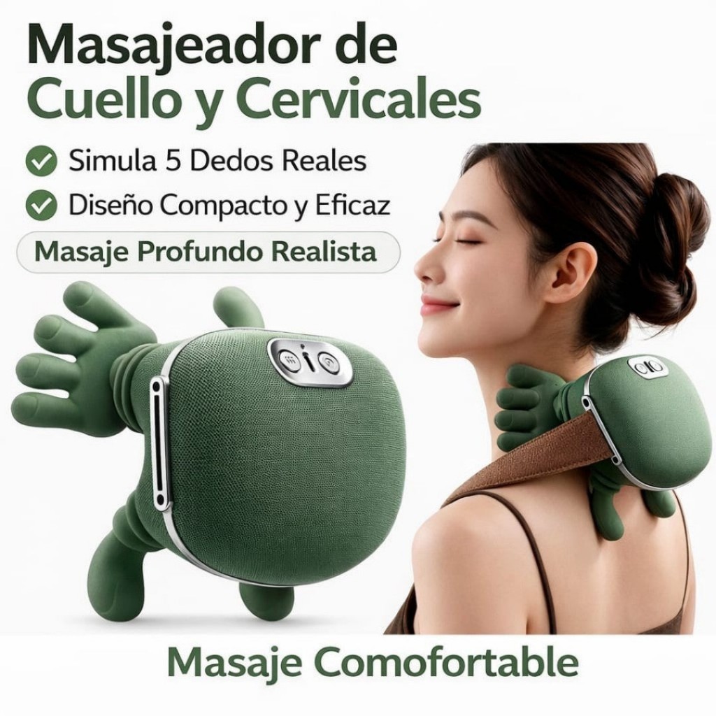 Masajeador de cuello verde