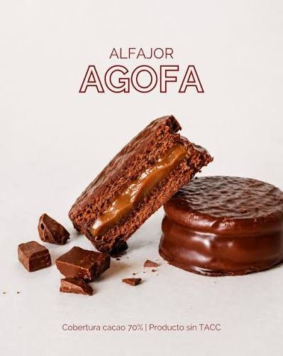 Alfajores relleno de dulce de leche 70 gr  70% cacao