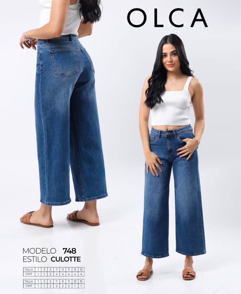 OLCA jeans azul culotte 748
