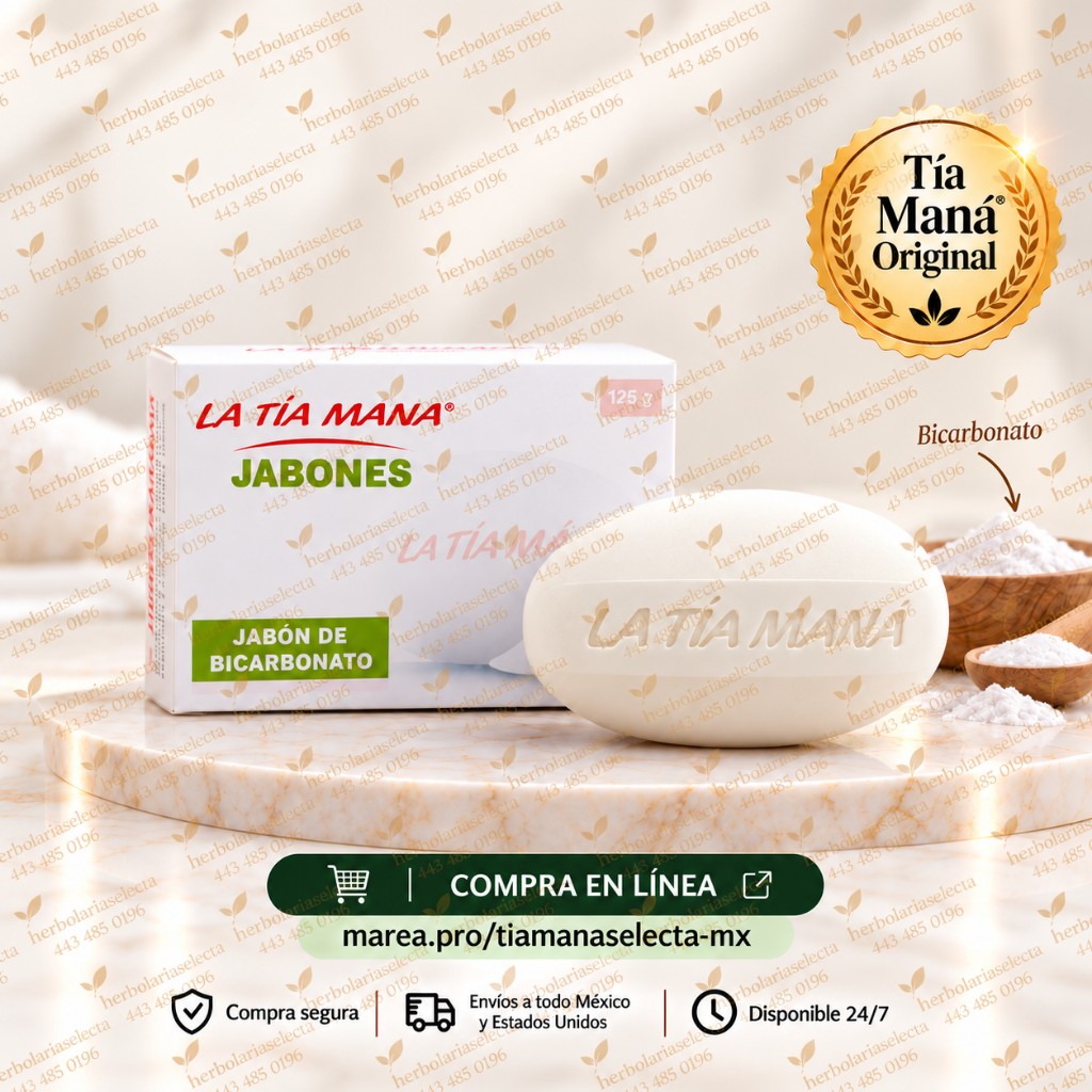 Jabón Tía Maná Bicarbonato 125gr. By Herbolaria Selecta