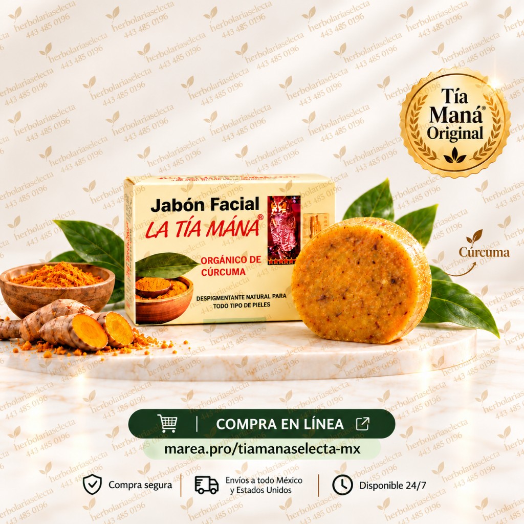 Jabón Tía Maná Cúrcuma Orgánico 100gr. ByHerbolariaSelecta