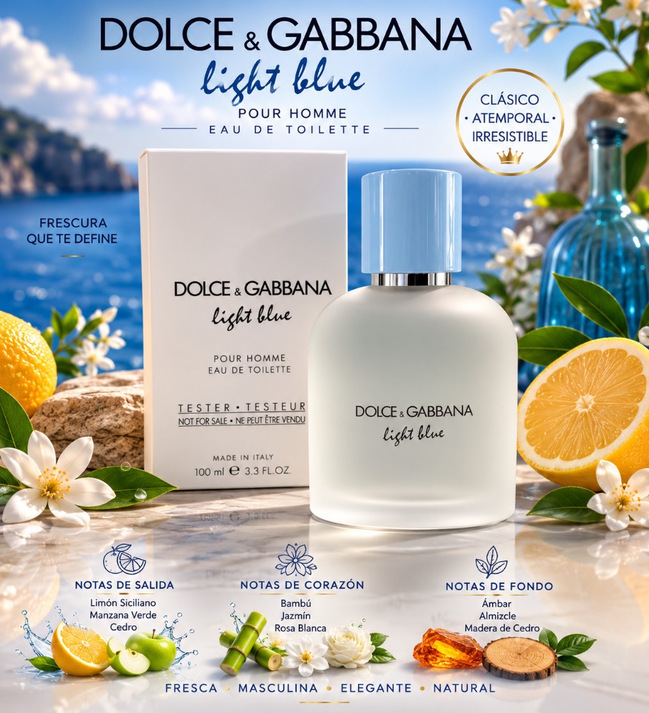 Tester Dolce Gabbana ligth Men 100ml EDT