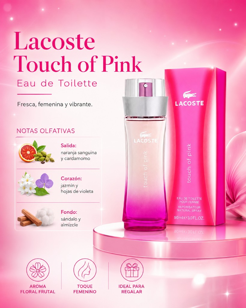 LACOSTE TOUCH OF PINK 90ML