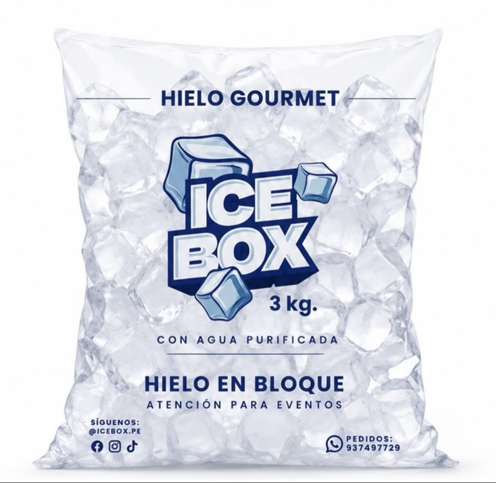 Hielo Gourmet de 3 kilos