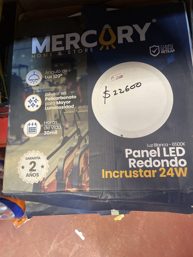 Mercury panel LED redondo 24W