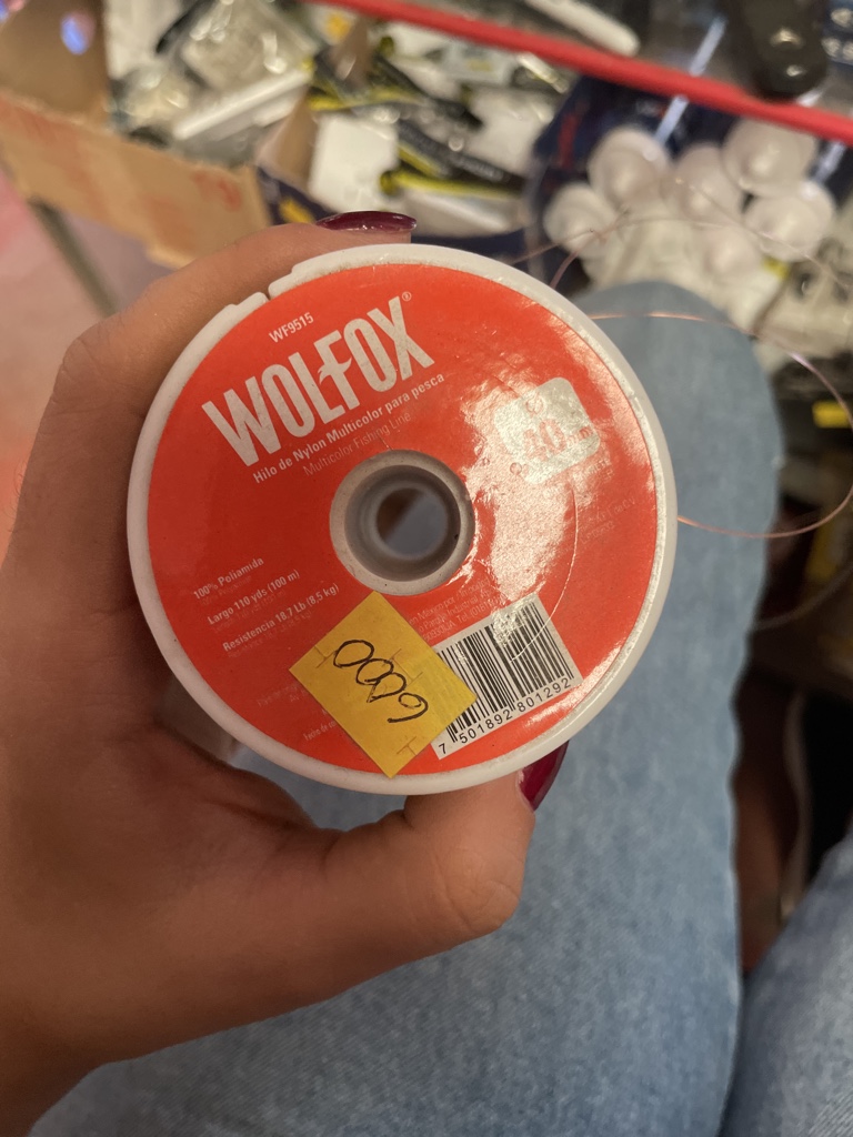 Wolefox hilo nylon pesca rojo
