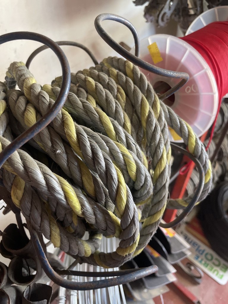 Cuerda trenzada amarillo gris por metro