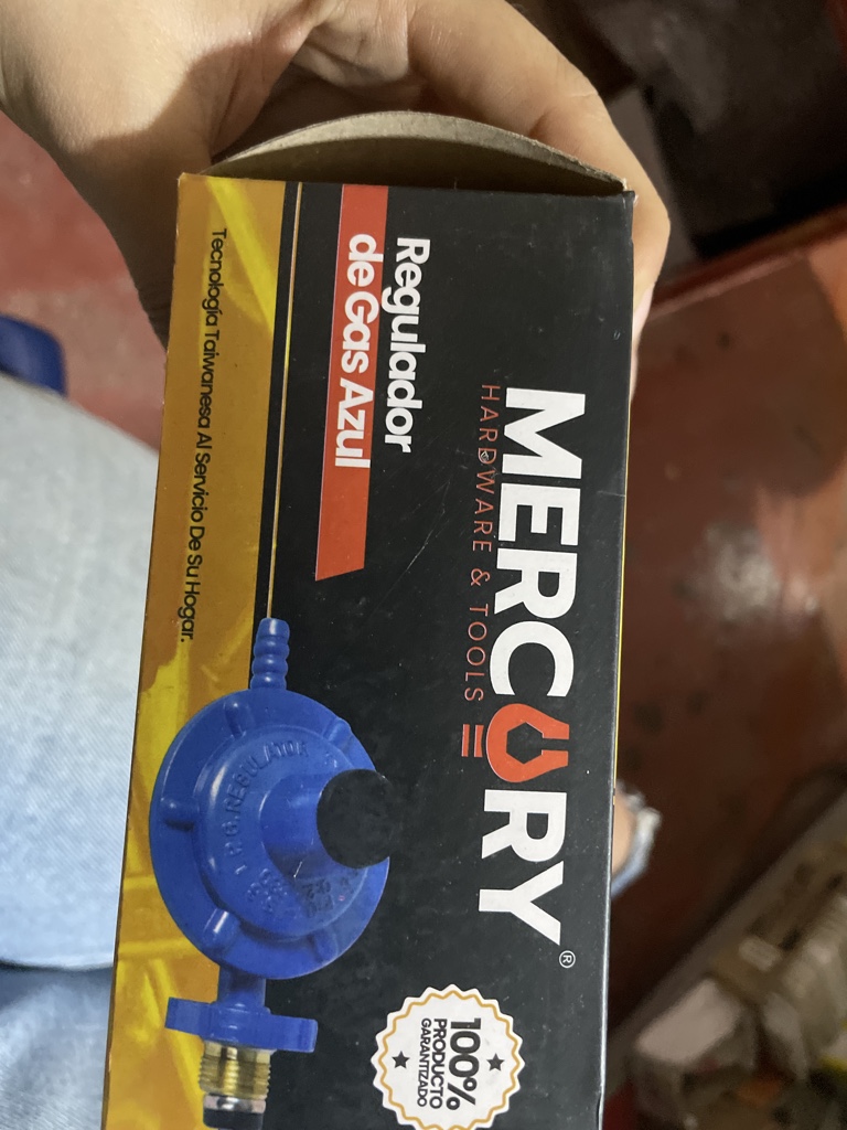 Mercury regulador de gas azul