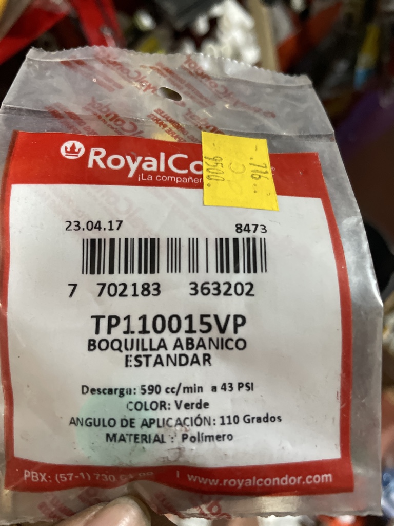 RoyalCondo boquilla abanico verde