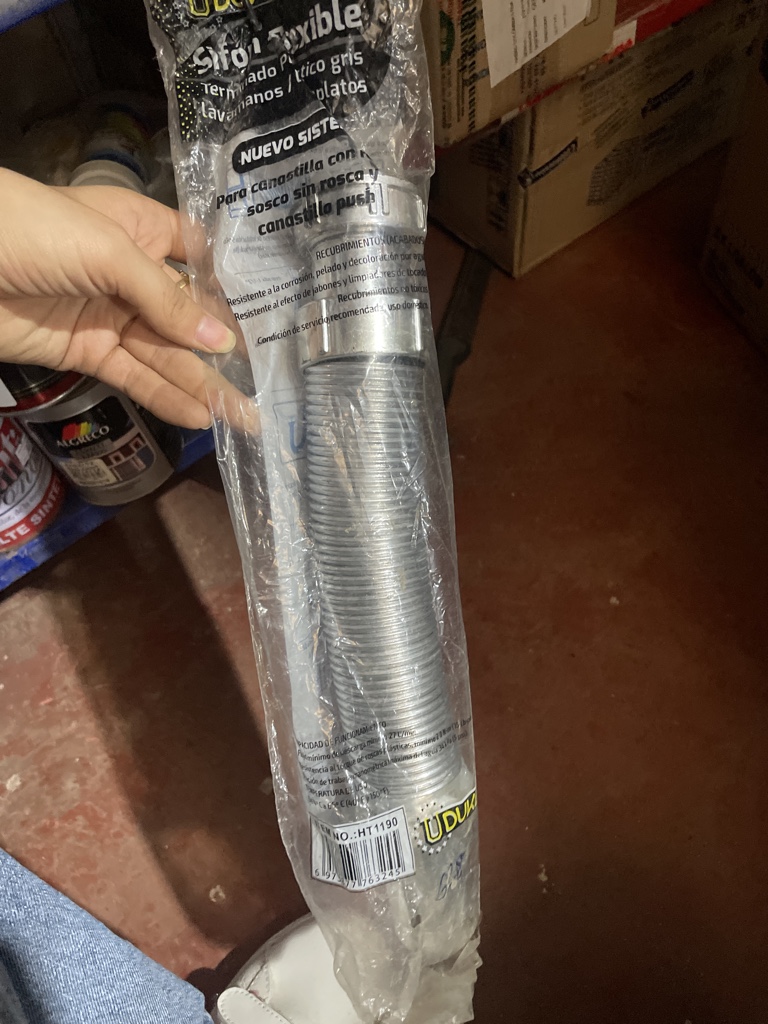 Sifón flexible cromado unifer duker