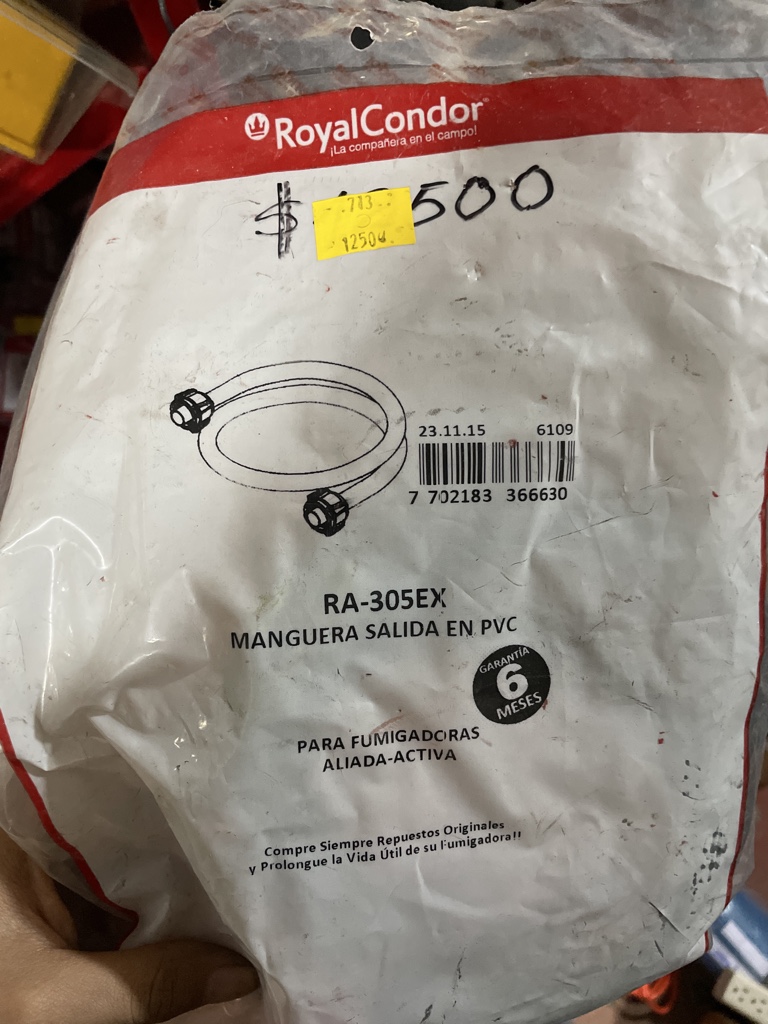 Royal Condor Manguera salida PVC