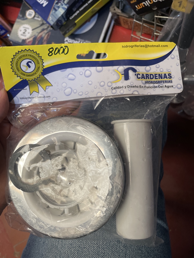 Rrejilla cromada con tubo