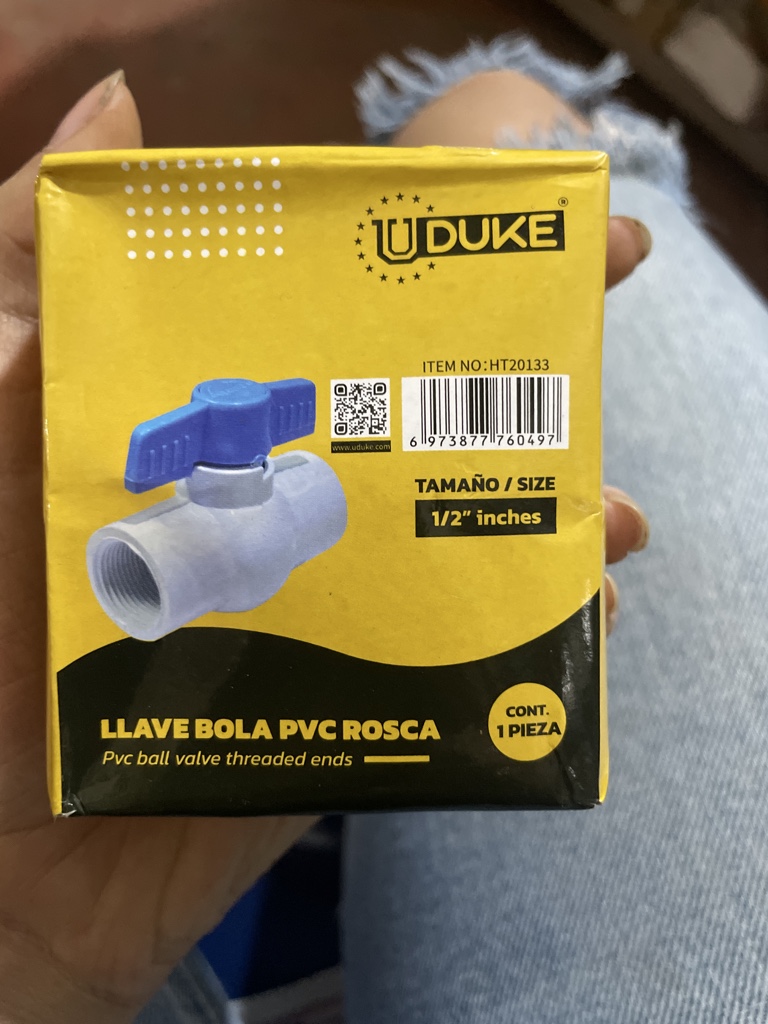 DUKE Llave registro PVC 1/2 rosca azul