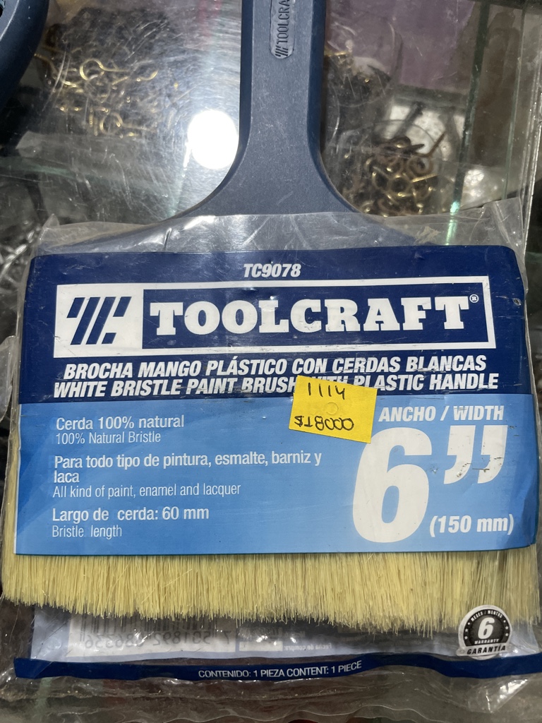 TOOLCRAFT brocha blanca 6"