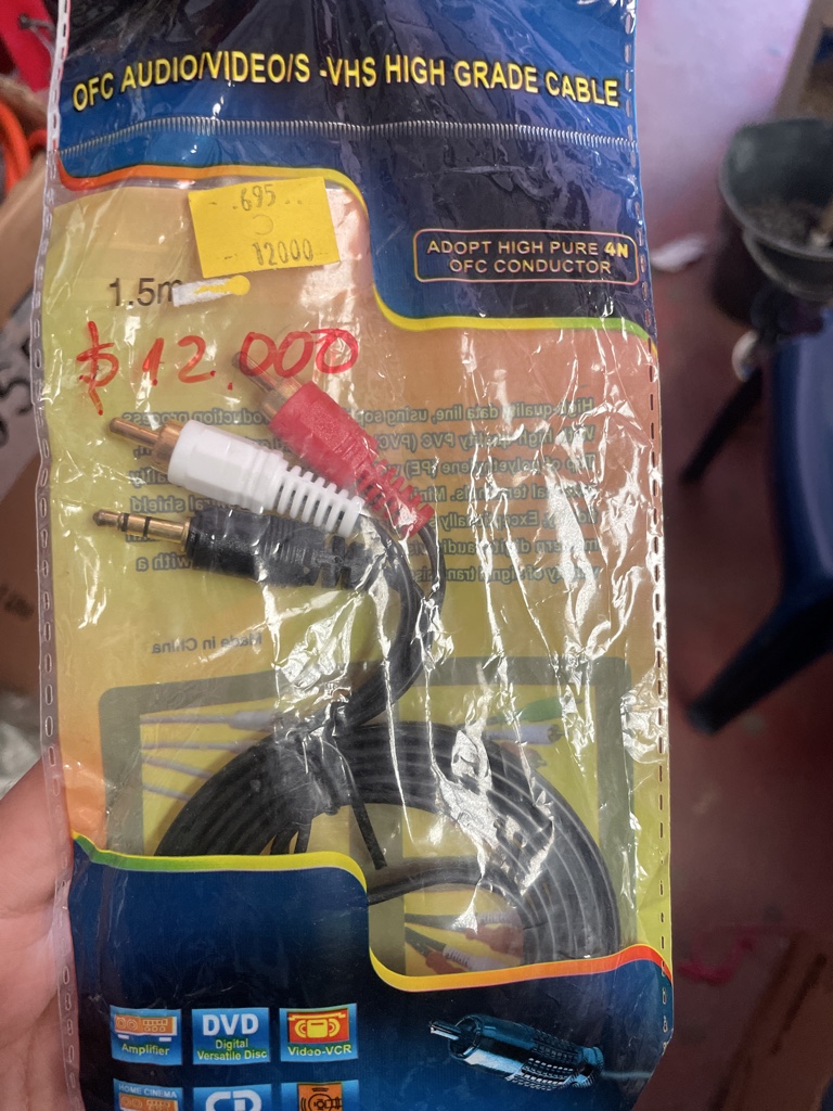 Cable audio/video 1.5m negro