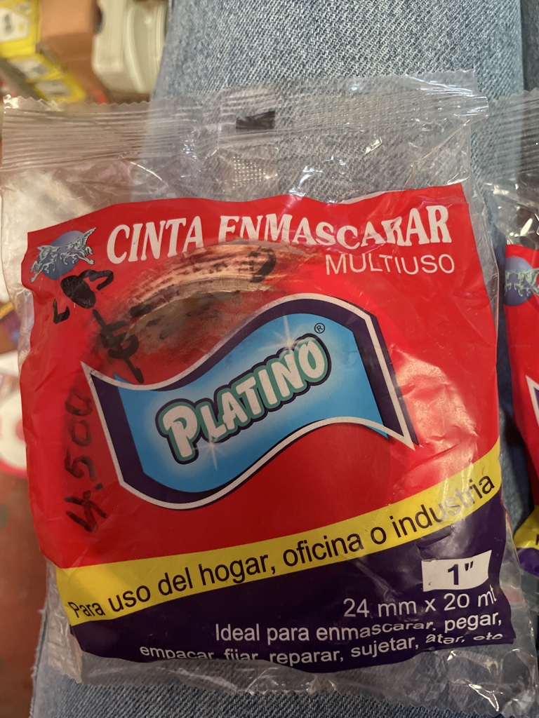 Platino cinta enmascarar 1"